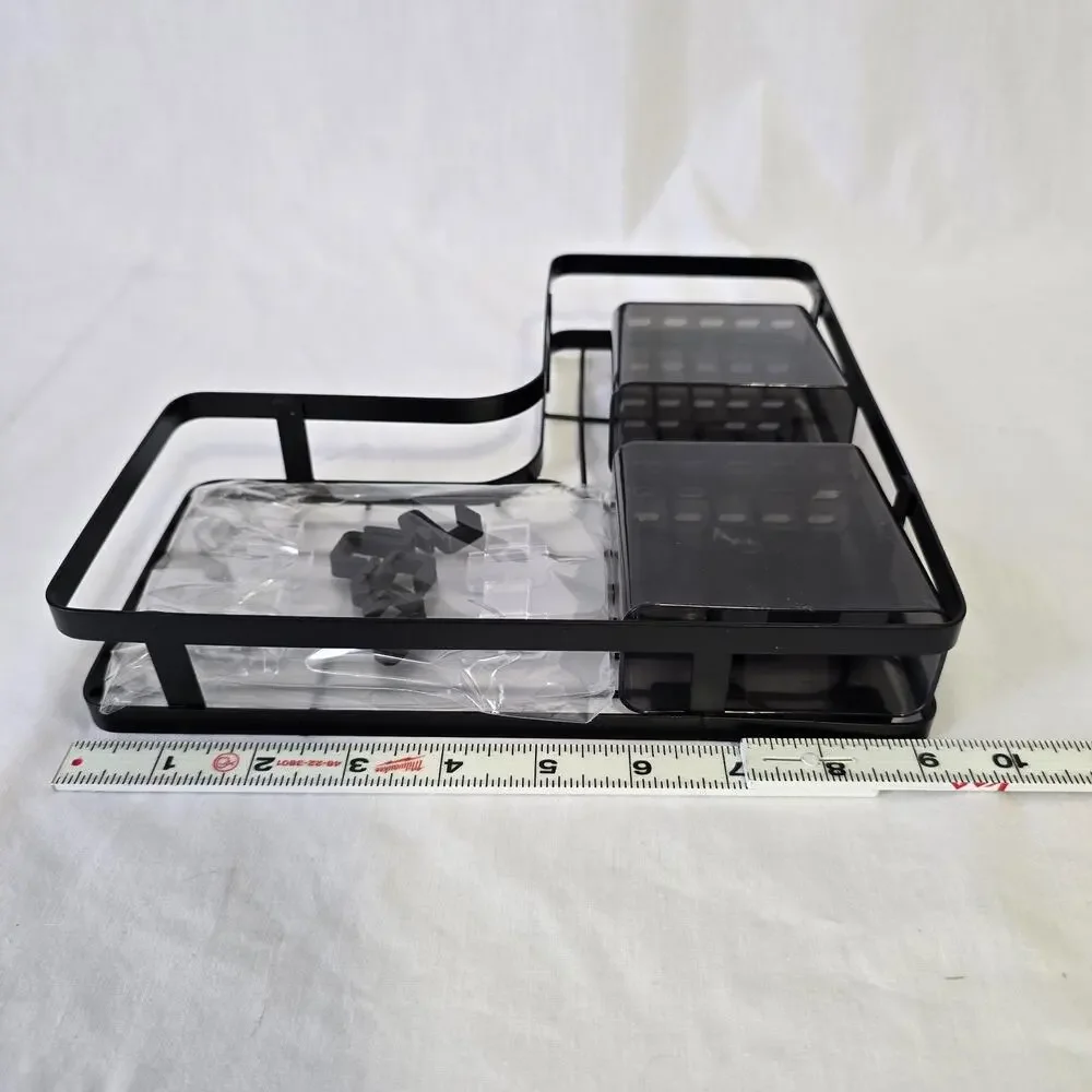 Metal Corner Shower Caddy Black Suitable for Multiple Spaces 2 In Box New